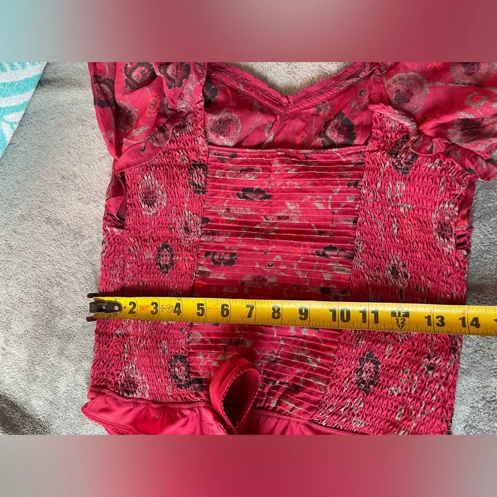 XS/Free people Floral Red Women's Top - Picture 14 of 16